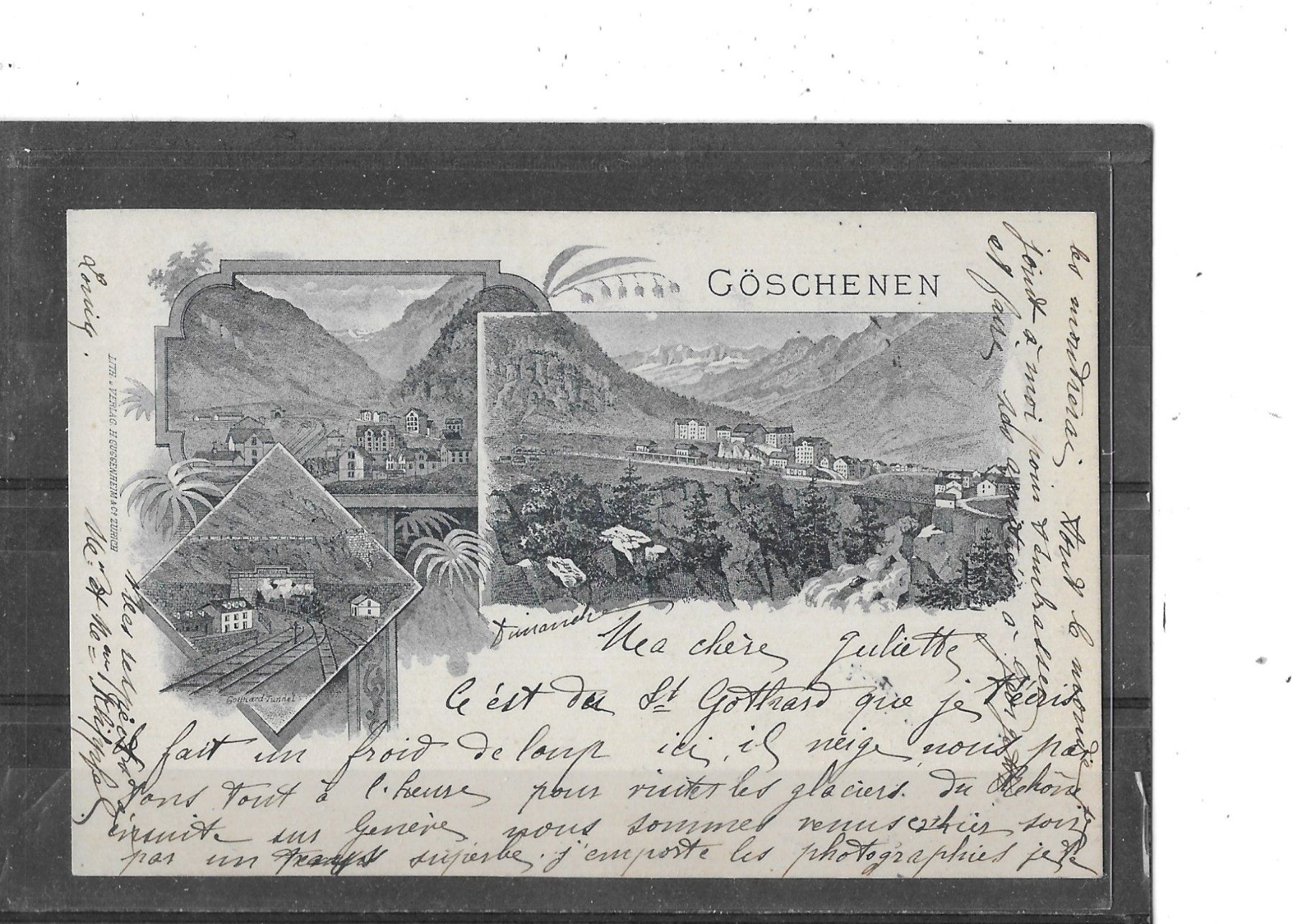 Cartoline postali: UR Göschenen 1896 – Usato da Schocherswil venduto da Wilare
