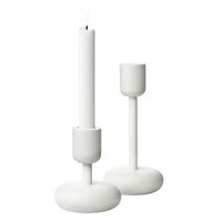 2 x Iittala Nappula: Kerzenständer 107mm, weiss
