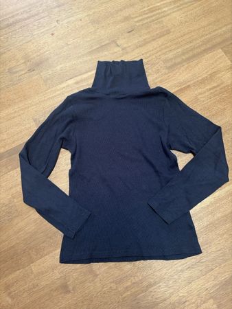 Rollkragenpullover Damen, dunkelblau, Grösse M