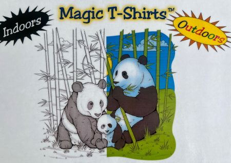 T-Shirt NEU, 170/176 „Panda “L“ Magiccoloreffekt AKTION