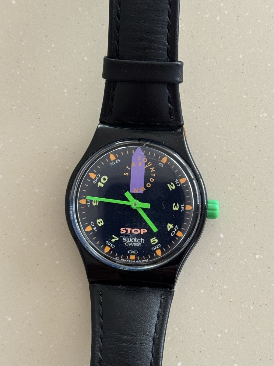 Swatch Uhren: Swatch Stop Watch "Jess' Rush" 1992 – Gebraucht aus Galgenen von Vintluxe 1