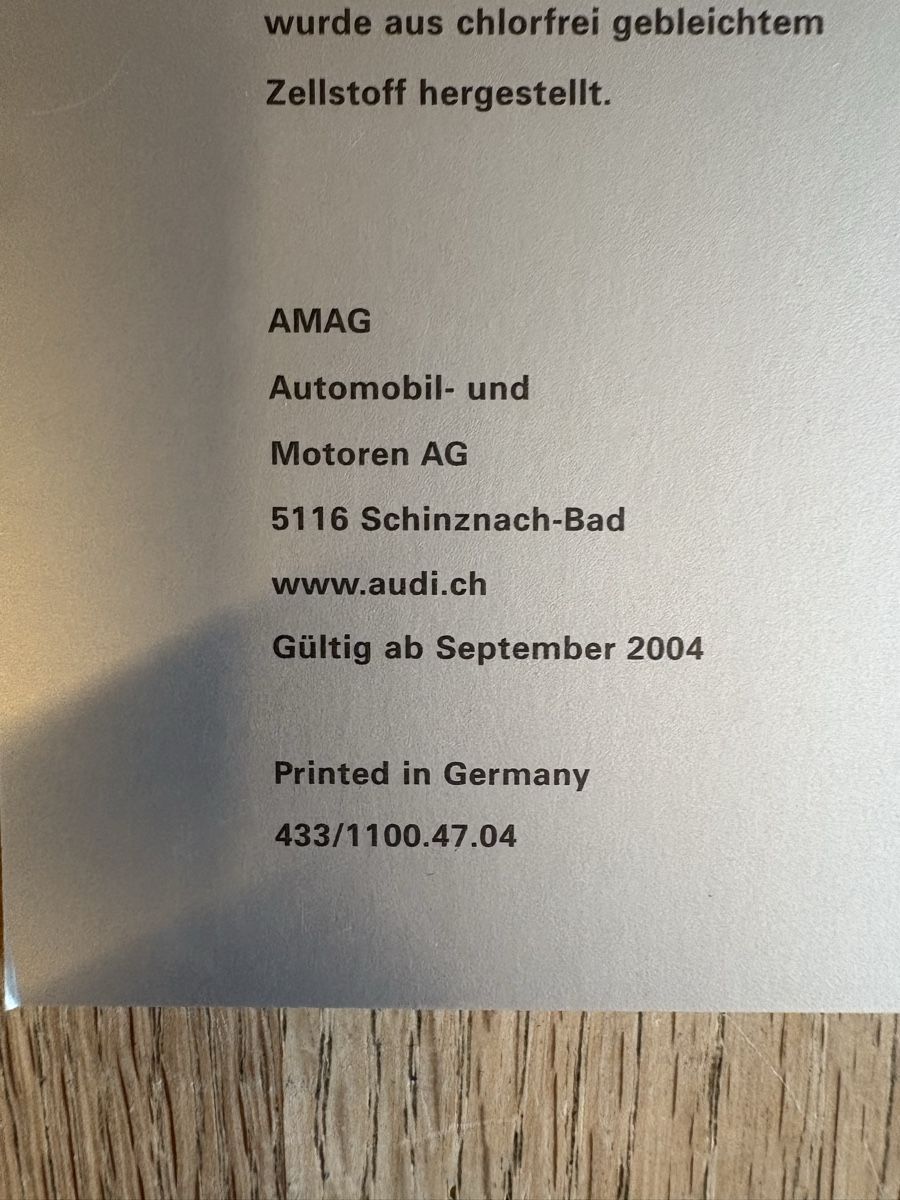 Audi Documenti: Audi S4 Limousine & Avant Katalog, 2004 oder 2005 – Usato da Freienstein venduto da Golfbueb 2