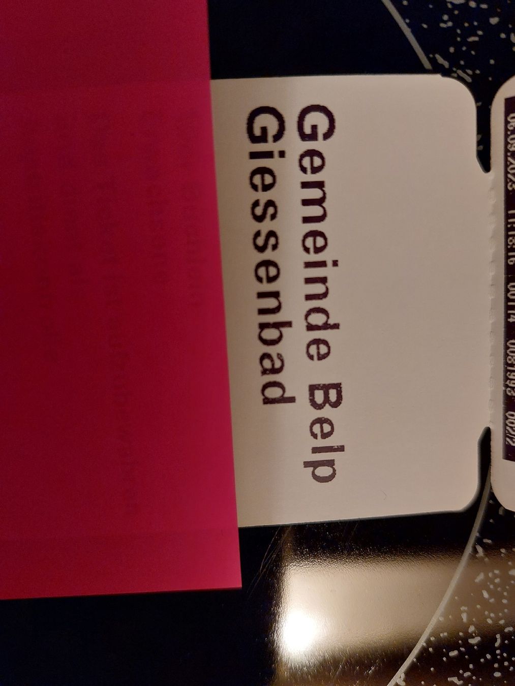 Buoni: Gutschein Gemeinde Belp Giessenbad – Nuovo e nell'imballaggio originale da Aarberg venduto da Happy058