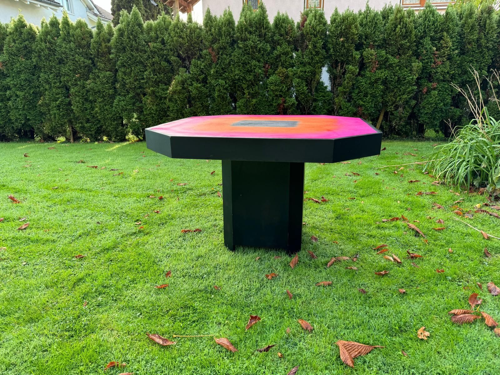 Tables: Achteckiger Gartentisch knallig bunt – D'occasion à Frümsen par Milka11 1