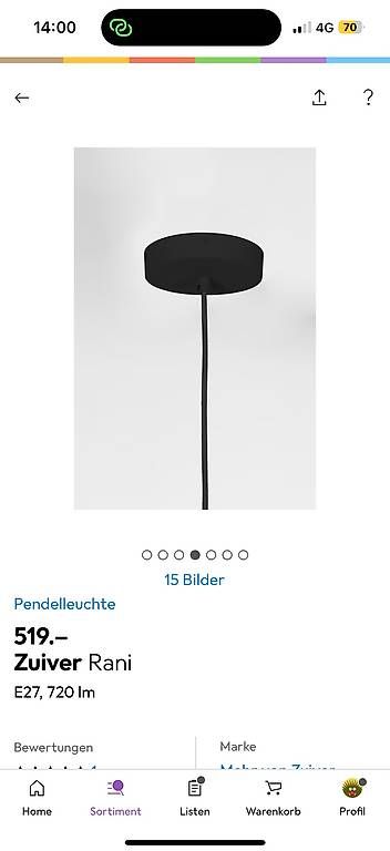 Lampadari & plafoniere: Zuiver Rani Pendelleuchte – Nuovo e nell'imballaggio originale da St. Gallen venduto da fla_j5jj 4