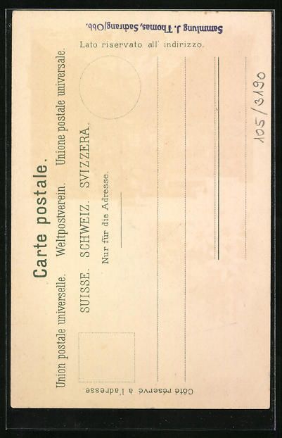 Cartoline postali: Litho Interlaken, Ortsansicht aus der Vo – Usato da Berlin venduto da bartko-reher 1