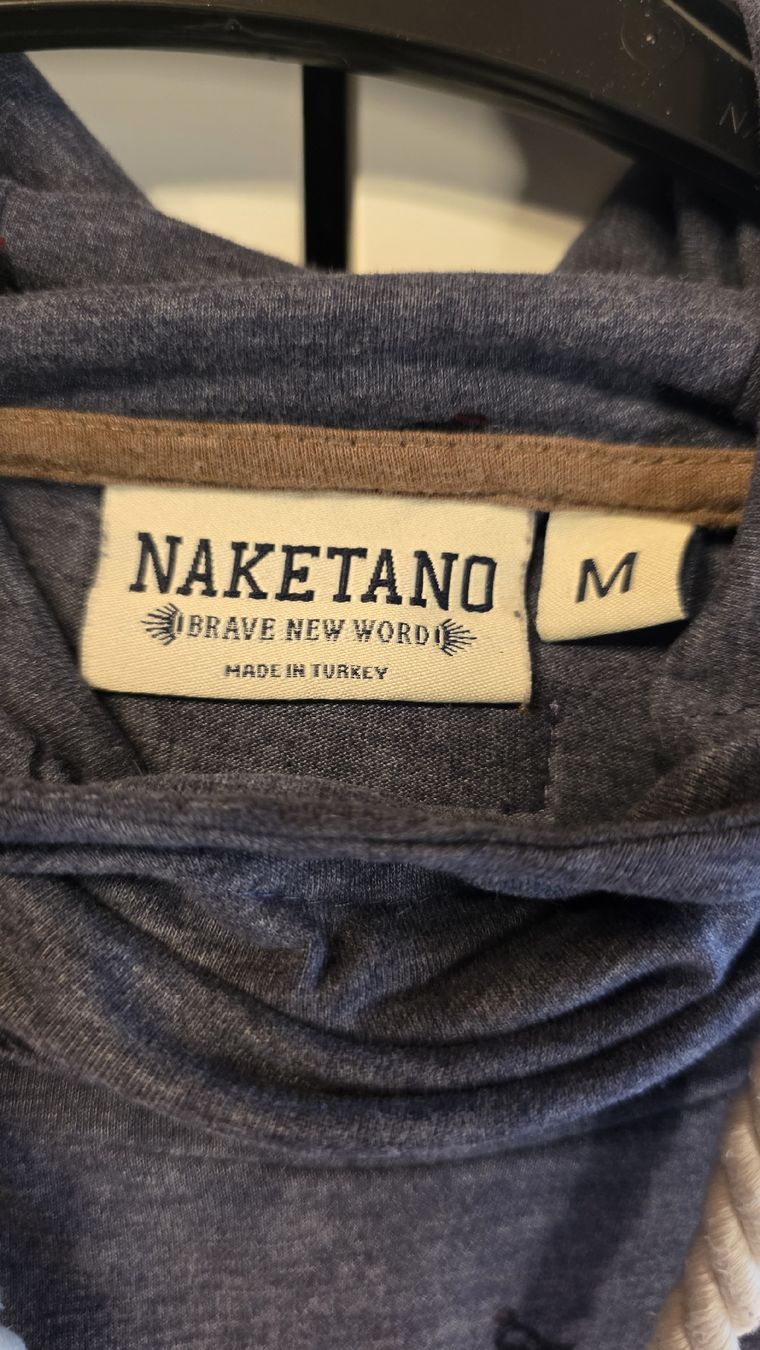 Naketano Maglioni & Felpe: Naketano Pullover mit Kapuze Grösse M dunkelblau gemustert – Usato da La Ferrière venduto da TamOpp 1