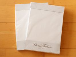 2 x Christian Fischbacher Bettwäsche, uni weiss, NEU