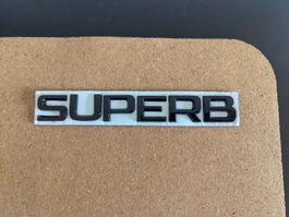 New - Skoda Superb glossy black metal lettering