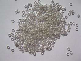 150 Spaltringe Binderinge Kettenverbinder versilbert 3x0,5mm