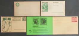 SUISSE: 9 entiers postaux * des années 1871–1990