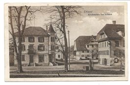 Ettiswil - Willisau (LU) Kirchenplatz Gasthaus Schwert  1917
