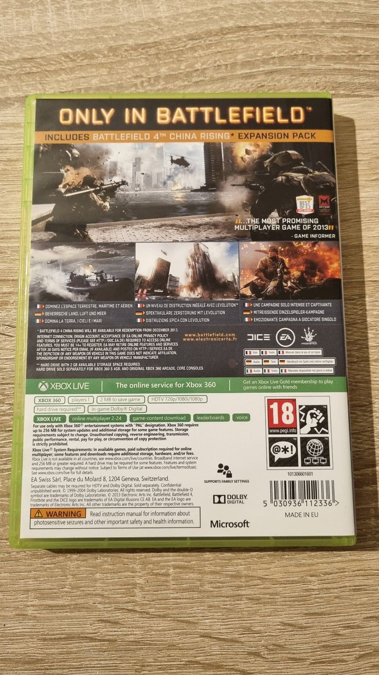 Giochi: Battlefield 4 Xbox 360 – Usato da Hagenbuch ZH venduto da lecterr55 2