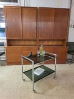 Servierwagen Opal Chrom Smoked Glas Vintage 60er Jahre
