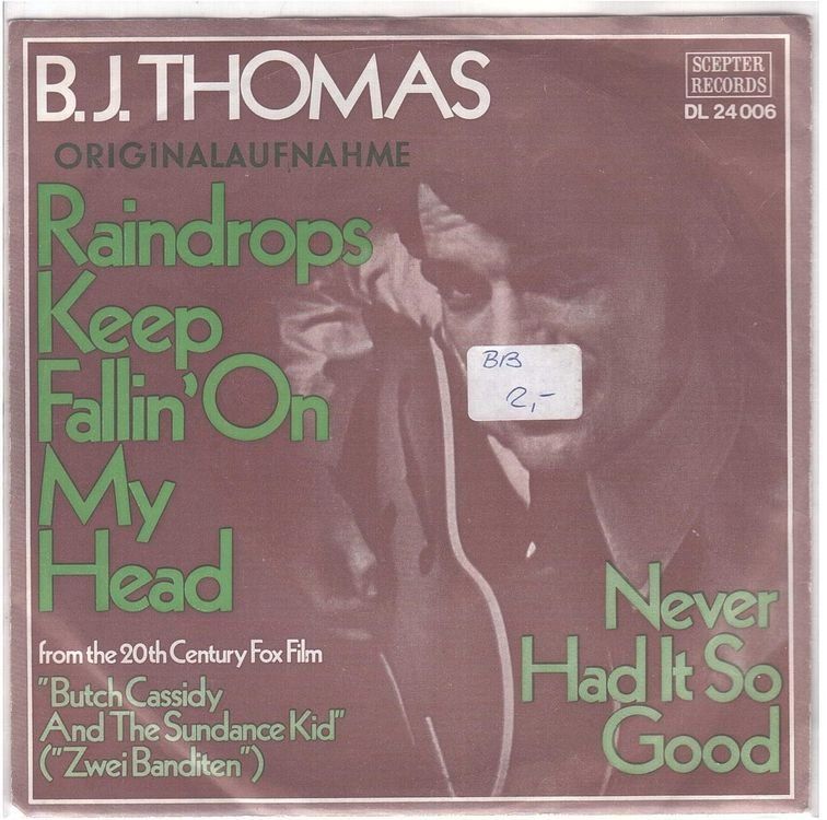 Schallplatten: B.J. Thomas  --  Raindrops keep fallin on my head   Single7 – Gebraucht aus Rheinau von thespecials