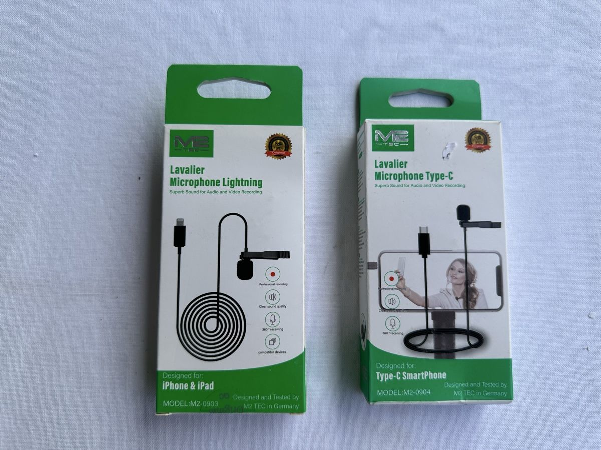 Microfoni: M2-TEC Lavalier Mikrofon Lightning und Type-C Set neu – Nuovo e nell'imballaggio originale da Biel/Bienne venduto da ara_9vxv