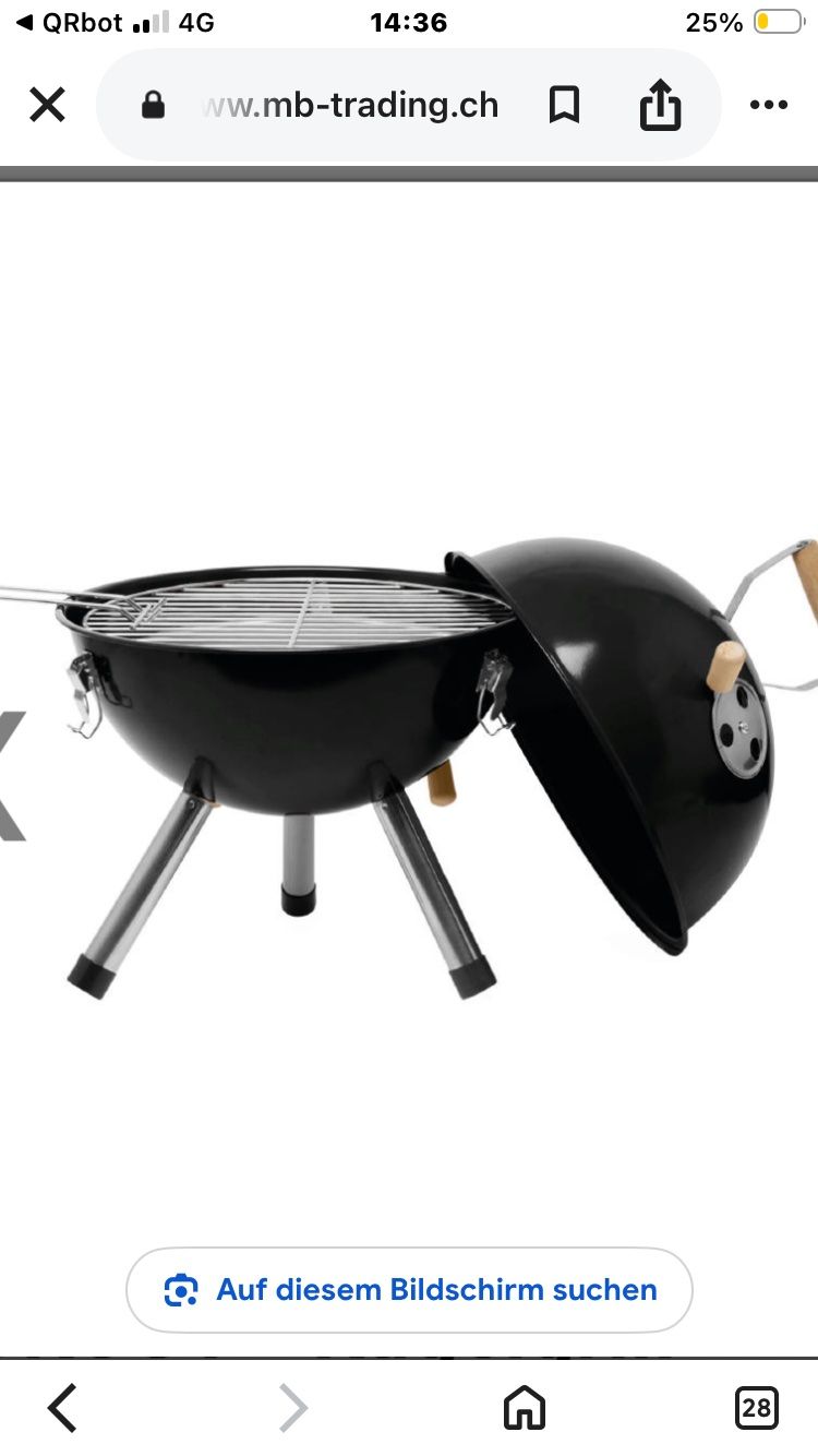 Griglie: Mini BBQ Grill Cookout, schwarz, ca. 30 cm Durchmesser – Nuovo e nell'imballaggio originale da Neuenhof venduto da jorogo 4