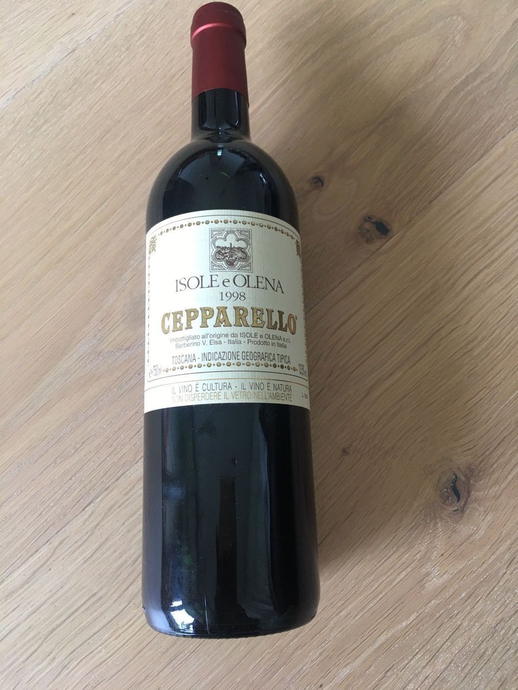 Vino: Cepparello 1998 Isole e Olena – Nuovo (secondo la descrizione) da Beinwil am See venduto da isole 1