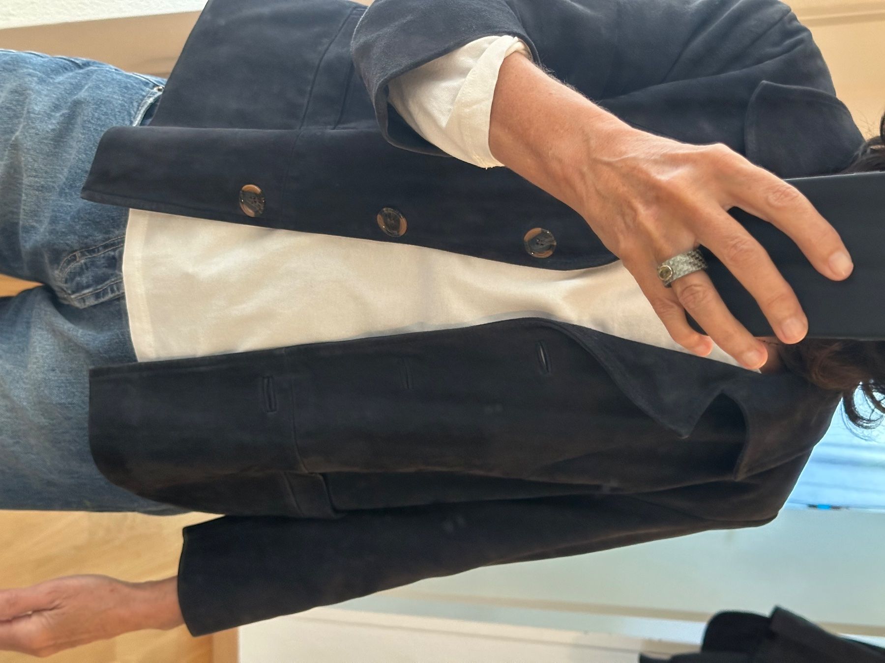 Gérard Darel Giacche: Lederjacke dunkelblau Gr38 – Usato da Rüschlikon venduto da 8942Oberrieden 6