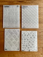 4 Sizzix & Cuttlebug Embossing Folders Different Sizes