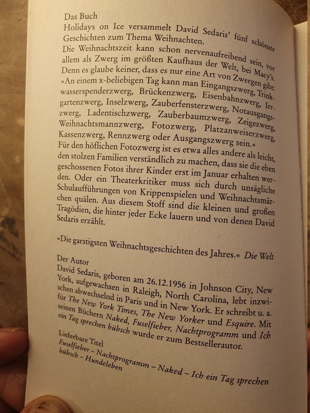 Bücher: Holidays On Ice - David Sedaris – Gebraucht aus Zürich von loosebone 1
