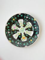 HEREND CHINOISERIE Teller „Black Dynasty“  22 cm TOP!