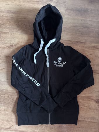 Sweat capuche noir Sea Shepherd taille S/36 bon état