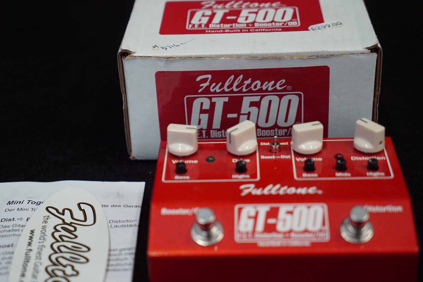 Strumenti musicali: Fulltone GT 500 Booster/Overdrive – Usato da Ortschwaben venduto da Musictrade