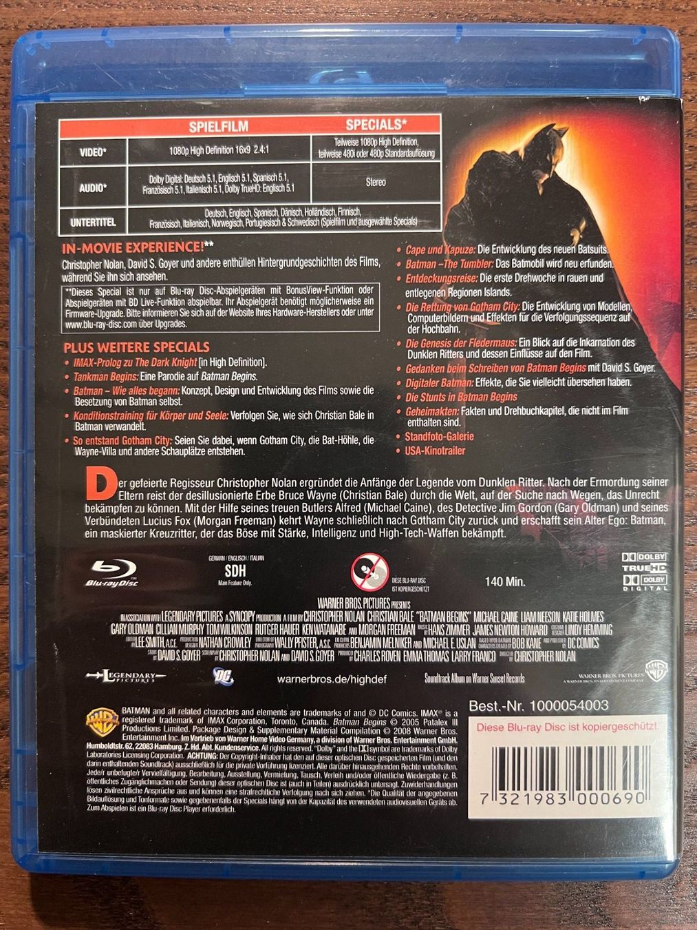 Tutti i DVDs: Batman Begins – Usato da Zürich venduto da Blu-ray_ZH 1
