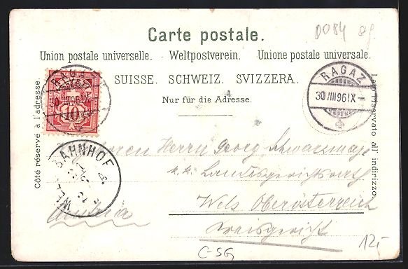 Cartes postales: Litho Ragaz, Taminaschlucht, Bad Pfäffe – D'occasion à Berlin par bartko-reher 1