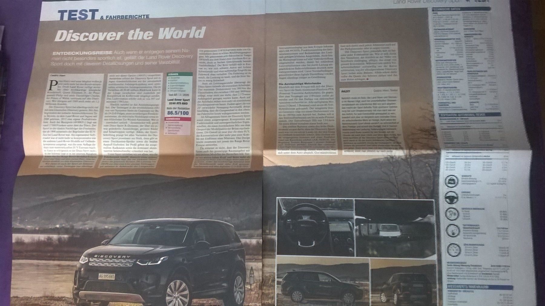 Zeitschriften & Magazine: Testbericht Land Rover Discovery Sport – Gebraucht aus Bern von micky031