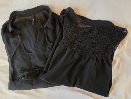 2 Schwarze Blusen 1von Pepe Jean, Gr. M,Top Zustand