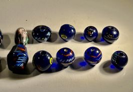 15 perles verre Millefiore made in India