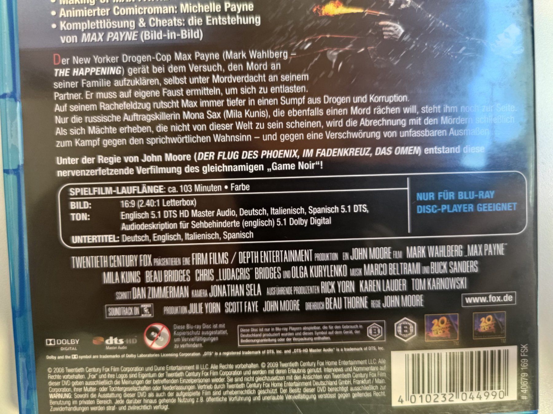 Tutti i DVDs: Max Payne / extended directors cut – Usato da Liestal venduto da Kratzilla 3