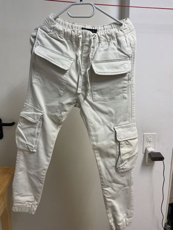 Zara - Pantaloni cargo beige taglia S