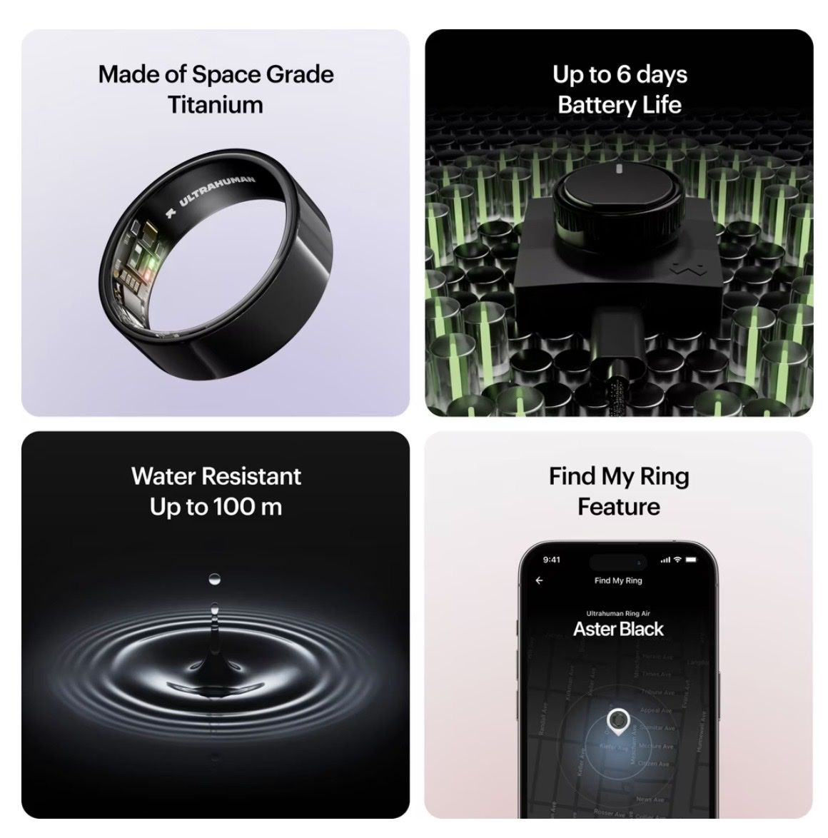 Anelli: Ultrahuman Ring Air Gr.12, Aster Black Smartring – Usato da Widen venduto da Danielxxx 3