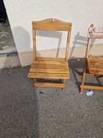 2 Holz-Kinder Klappstühle, Vintage, praktisch für Camping