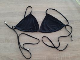Bikini-Oberteil schwarz zum Binden