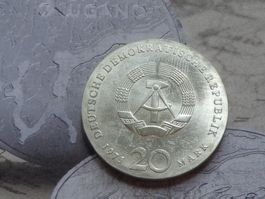 German Democratic Republic (DDR) 20 Mark 1975 J. S. Bach