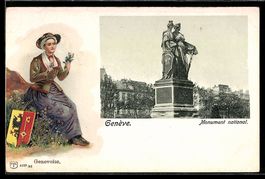 Lithographie Genève, Genevoise, Monument national