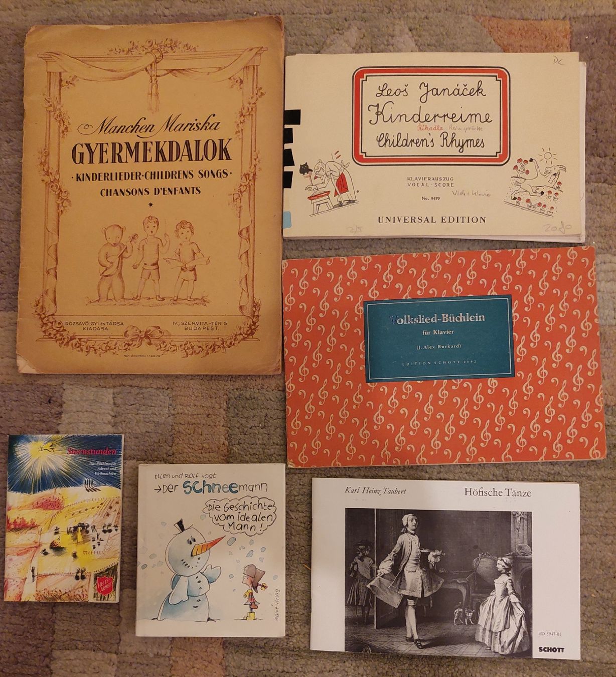 Bücher: 5 Notenhefte mit Kinderliedern, 1 Büchlein etc – Gebraucht aus Zürich von Cortin