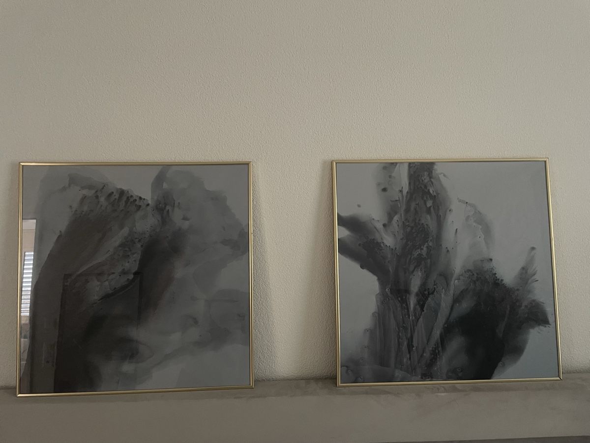 Foto & Immagini: Zwei moderne Bilder mit Goldrahmen, Gr. 50x50 – Nuovo (secondo la descrizione) da Samstagern venduto da jeh_9jxl 1