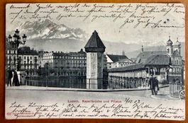 Luzern - Kapellbrücke - Animation 1903