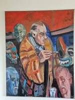 Hugo Bré 1914 Gemälde Öldbild