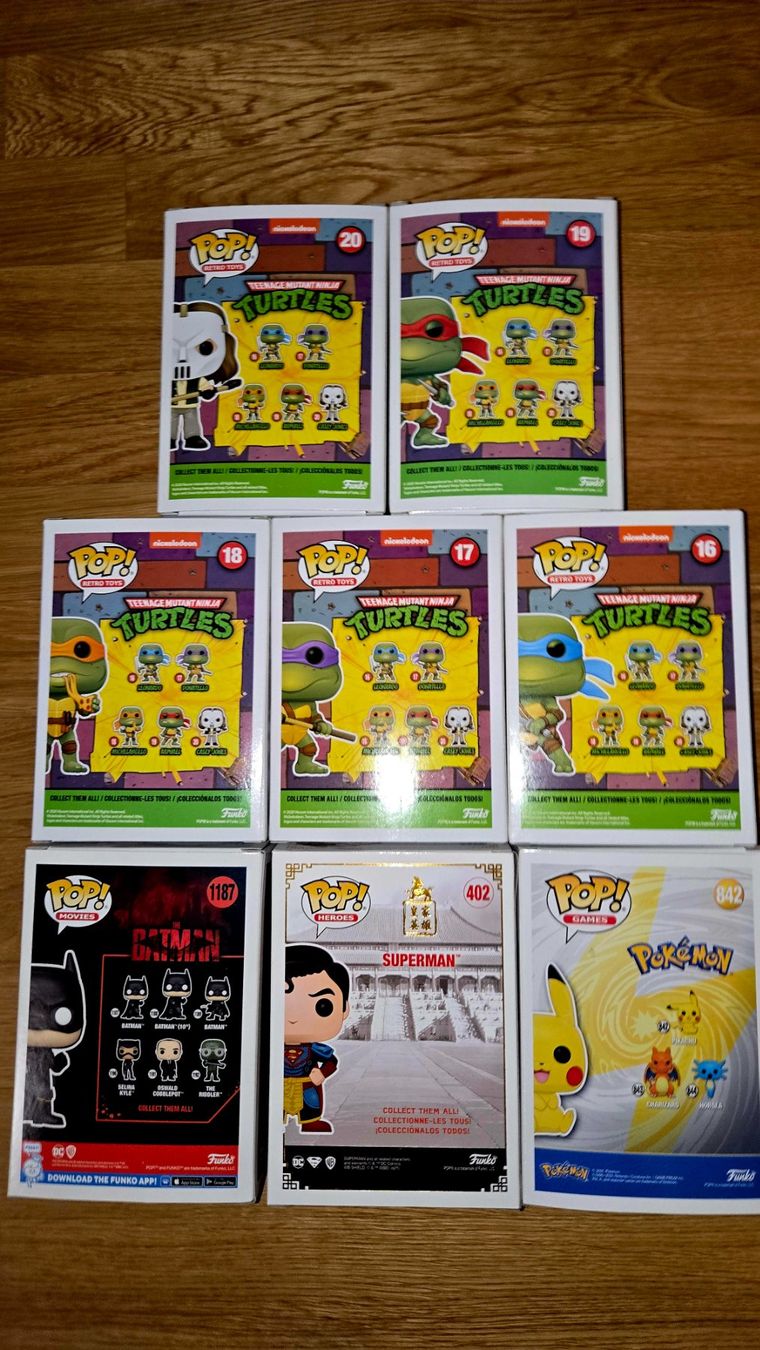 Funko Statuette: Funko Pop Sammlung: Turtles, Batman, Superman, Pikachu! – Nuovo e nell'imballaggio originale da Horgen venduto da Vladi 2