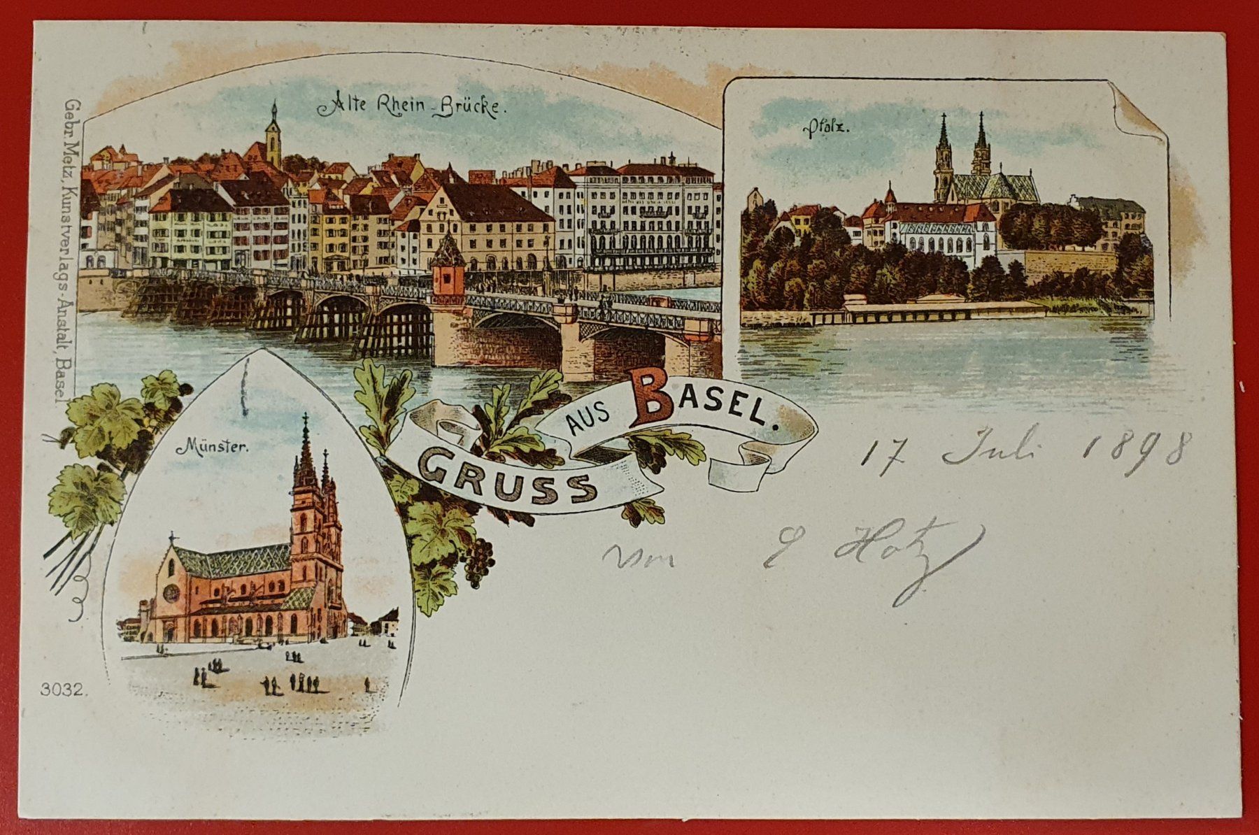 Cartoline postali: Gruss aus Basel 1898 – Usato da Kreuzlingen venduto da Rschweiz1