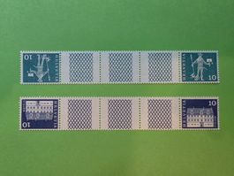 168-1970 Zwischenstegmit S73+S74 , postfrisch**