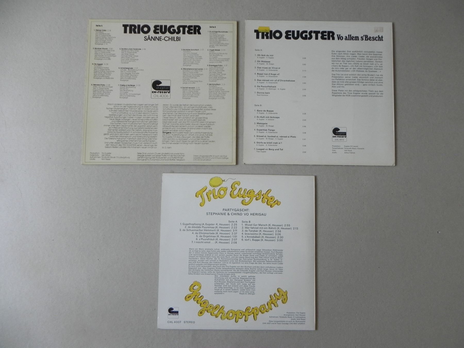 Dischi in vinile: 3 LP Volksmusik Trio Eugster Autogramm – Usato da Siebnen venduto da krimsie 1