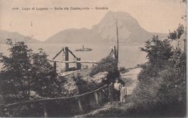 AK Castagnola sulla via per Gandria, 1910