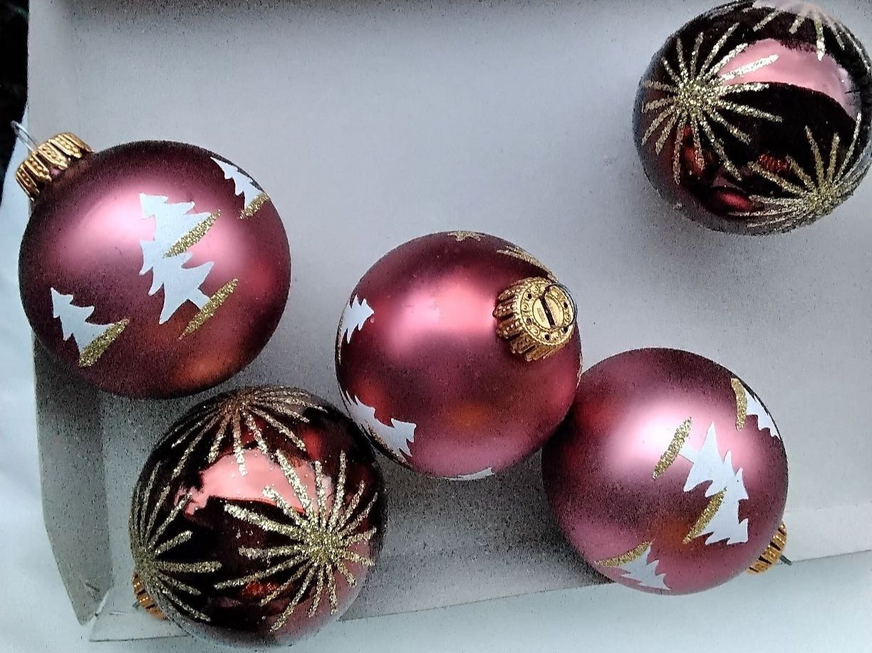 Tutte le decorazioni: 5 WEIHNACHTS BAUM KUGELN – Usato da Biel/Bienne venduto da dasi3